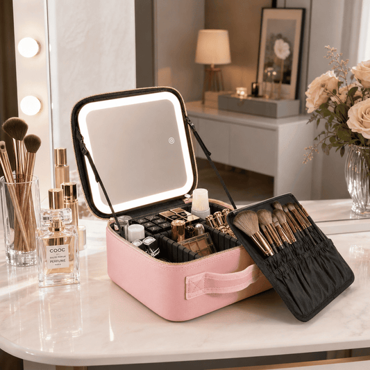 Sac à maquillage magique avec 3 types d'éclairage différents et rechargeable Garantie 🎁💥
